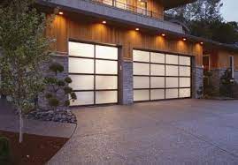 What type of glass is used in garage doors